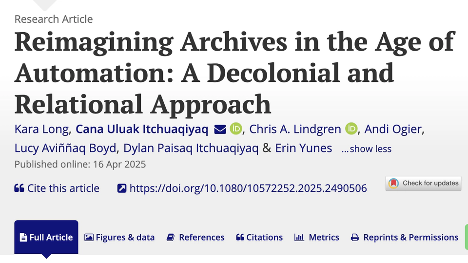 Reimagining archives in the age of AI: A decolonial and relational approach